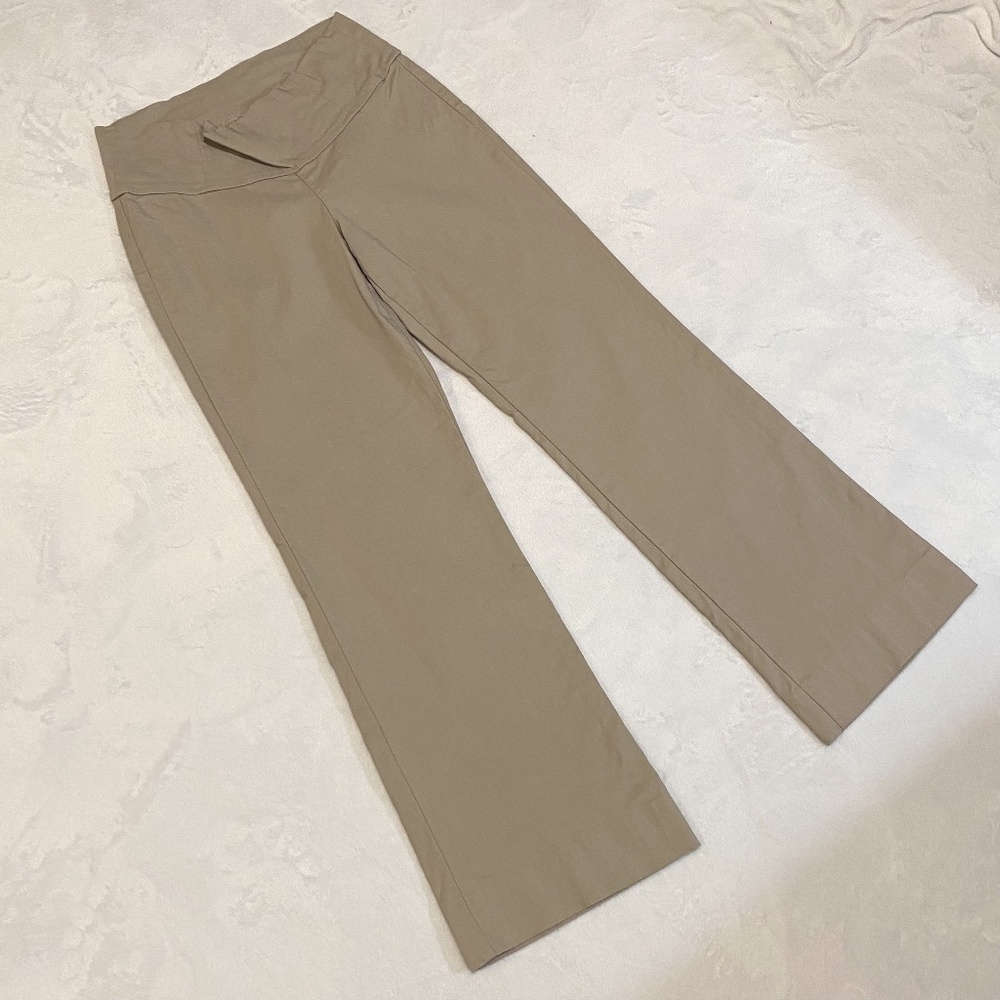 Japanese Weekend Khaki Maternity Trousers Size M